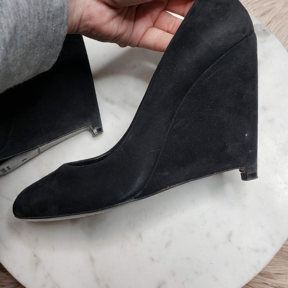 Miu Miu Black Suede Wedges - Picture 4 of 8